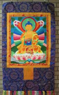 Tibetan Applique Tangka,Thangka,Thanka:SHAKYAMUNI BUDDHA  