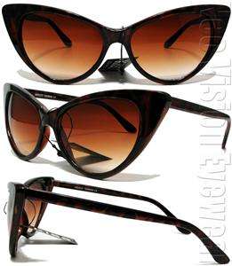 Oversized Cat Eye Sunglasses Vintage Style Brown K77  