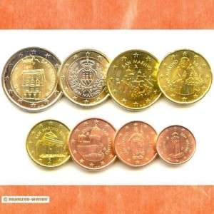 Euromünzen Kursmünzensatz KMS San Marino 8 EURO Münzen  