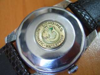 RARE & COLLECTIBLE 1950S SS LONGINES CONQUEST DATE @ 12 AUTOMATIC 24J 