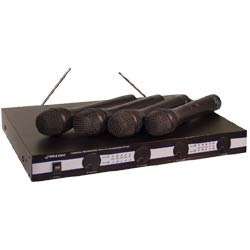   PDWM5000 4 Mic VHF Wireless Microphone System Mike dj equipment pro