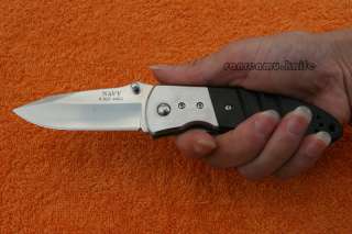 New NAVY Stainless Steel 440C Folding Knife K 623  
