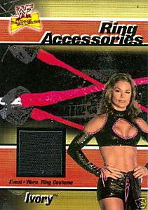 IVORY WWF WWE 2001 FLEER RING WORN ACCESSORIES CARD  