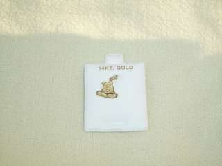 Winnie the Pooh Pendant Marked YD 14kt.Gold New Old Stock on Original 