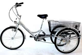 XXL Shopping Fahrrad mit Korb Dreirad Senioren Cityrad  