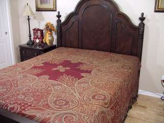 Shalimar Cashmere Jamavar India Bedding Bedspread Throw  