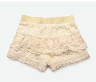 New Japan vivi style white LACE hot pants shorts Size S