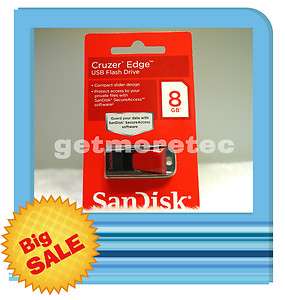 PC SANDISK CRUZER EDGE 8GB USB JUMP / THUMB / PEN FLASH DRIVE  