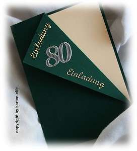 schöne Einladungskarten zum 80. Geburtstag * Einladungen  