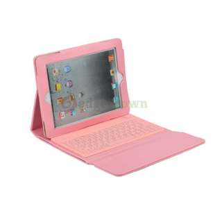 iPad 2 Bluetooth 2.0 Wireless Keyboard With PU Leather Case Pink 