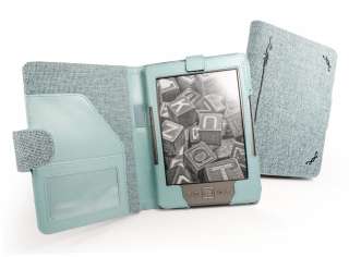 Tuff Luv Hemp case cover for  Kindle 4 (Book Style)   Turquoise 