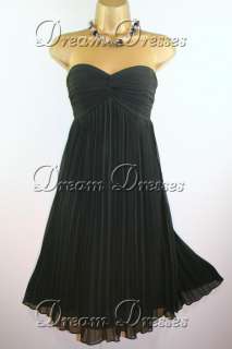 BNWT Coast Trudy Black Pleated Dress Size 14  
