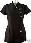 White 6 button beauty tunic size 8, Black Beauty Tunic Size 14 items 