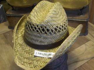 Cappello paglia naturale giunco Western Buffalo hat 1  