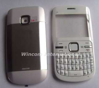 Faceplate Housing For NOKIA C3 Cover White + Keypad  