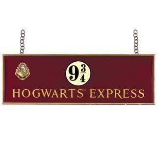 HARRY POTTER Réplique en Bois Pencarte Quai Poudlard Express Hogwarts 