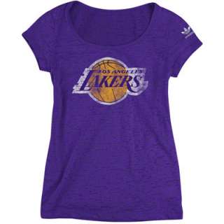 Los Angeles Lakers Womens adidas Originals Purple Big Better Logo 