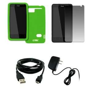 EMPIRE AT&T HTC Holiday Neon Green Silicone Skin Case Cover + Screen 