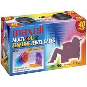  MAXELL Multi Color Slim Size CD Cases   190076 
