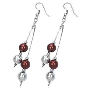 The Stainless Steel Jewellery Shop   Fashion Beads Drop Earrings (pair 