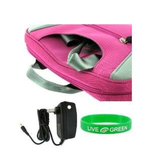   Carrying Bag Case with Wall Charger   Magenta / Grey Electronics