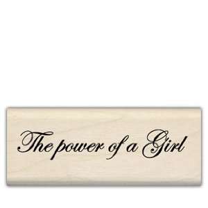  The Power of A Girl Wood Mounted Rubber Stamp Office 