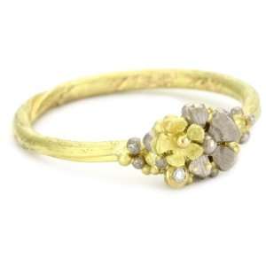 Vibes Fairytale 18 Karat White and Yellow Gold Diamond Ring, Size 6 