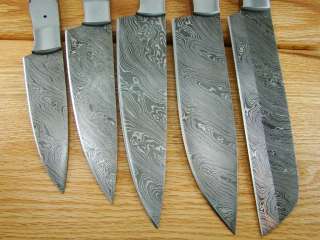 5pc Full Professional Chef Knife Set Kitchen Damascus Blank Knifemakin 