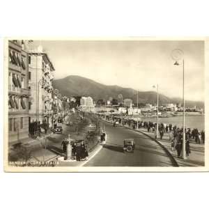 1930s Vintage Postcard Corso Italia Genova Italy