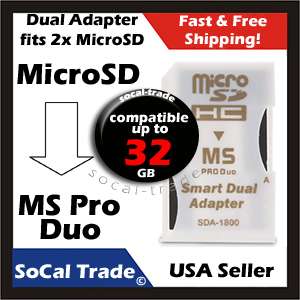 MicroSD to Memory Stick Pro Duo Adapter Sony PSP 32GB  