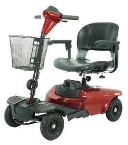   S38650 Bobcat 4 Wheel Compact Travel Medical Mobility Scooter Red