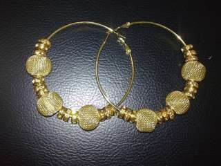 Jewelry Basketball Wives Inspired Mesh Rhinestone Beads Spacer Hoops 