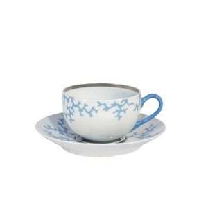  Raynaud Cristobal Turquoise Platinum Tea Cup & Saucer 