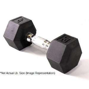  CAP 80 lb. Rubber Hex Workout Dumbbell   Single: Sports 