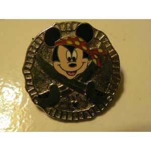  Disney Trading Pin Mickey Mouse Pirate Coin Silver Hidden 