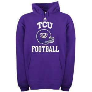 TCU Horned Frogs adidas Purple Football Helmet Patch Hooded Sweatshirt