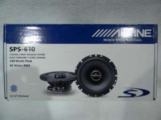 Alpine SPS 610 6.5 240W 2 Way Type S Full Range Car Speakers 