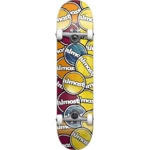 Almost All Out Yellow / Orange / Red Complete Skateboard   7.6 x 31.4 