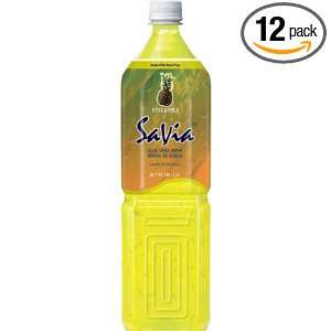 Savia Aloe Vera Drink Pineapple Flavor, 3.75 Pounds (Pack of 12 