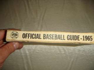1965 Official Baseball Guide Spink Paperback Book  
