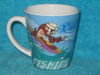 Taz Tasmanian Devil Looney Tunes Golf Fishing Grandpa Cup Mug ~ 2000