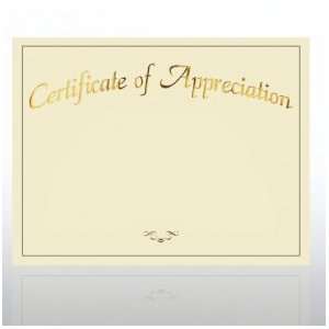   Paper   Certificate of Appreciation   Cream