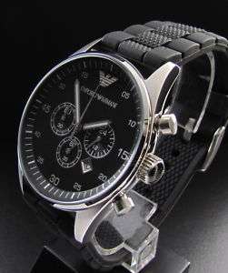 New Emporio Armani AR5866 Chronograph Black Dial Watch  