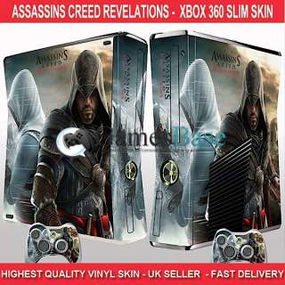 Assassins Creed Revelations Xbox 360 Slim Skin Stickers + 2 Controller 