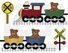 TRAIN TRUCK BOAT CAR TRACTOR TRANSPORTATION BABY BOY NURSERY WALL 