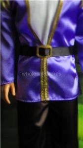 Mattel Barbie Purple Royal Prince Ken Handsome Doll Magic New Toy Set 