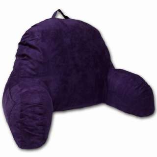 PURPLE MICRO SUEDE BEDROOM BED REST READING PILLOW NEW  