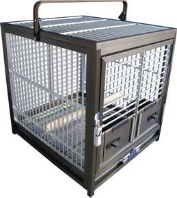 KING CAGES ALUMINUM PARROT TRAVEL CAGE ATS1719 bird GLD  
