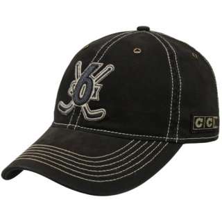 CCM Chicago Blackhawks Black Original Six Flex Hat   L/XL 886047148376 