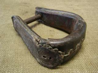 Vintage Wood Leather Stirrup Harness Antique Bridles  